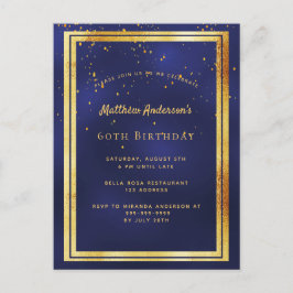 60.o convite brilhante festa de aniversário de our