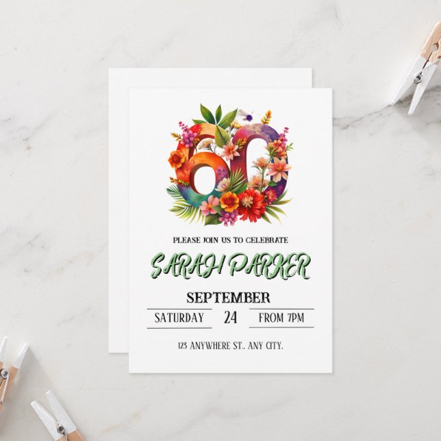60.o Convite de Aniversário (Frente/Verso In Situ)