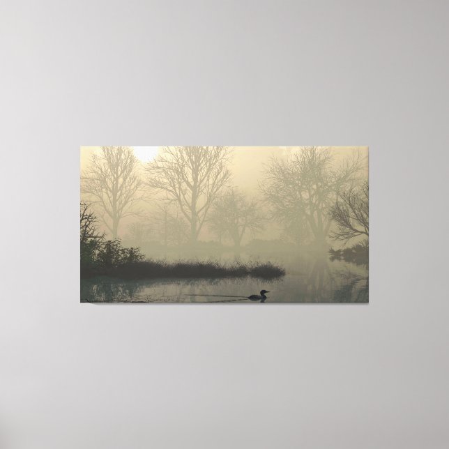 60" x 40" Canvas Art with "Foggy Dawn" image (Frente)