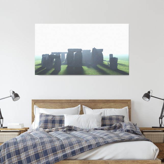 60 x 40 Canvas Art with "Stonehenge in Mist" image (Insitu(Quarto))