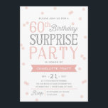 60th Aniversário do convite de festas | da<br><div class="desc">Este convite de festas da surpresa do aniversário do chique e do na moda 60th caracteriza um tema elegante dos confetes com tipografia moderna. Para um convite ainda mais memorável selecione uma forma cortada, um papel textured ou um papel grosso dobro. Por um ano personalizado do aniversário, por favor a...</div>