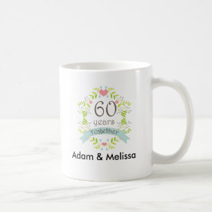 60th Caneca personalizada do aniversário de