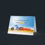 60th Convite de festas flamejante da motocicleta<br><div class="desc">Revving acima e queimar-se sobre! Um velomotor ardente com as chamas que acenam atrás,  montando rapidamente com seu convite de festas! Veja a escala inteira dos cartões para idades e relações em minha loja. Todos os direitos reservados Norma Cornes dos trabalhos de arte</div>