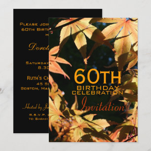 60th Convite do costume do outono da celebração