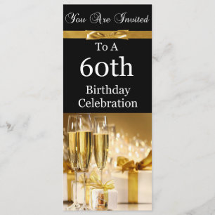60th Convite personalizado festa de aniversário