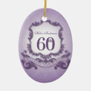 60th Ornamento personalizado celebração do