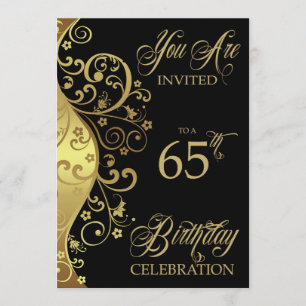 65º Convite Personalizado para Festas de anivers