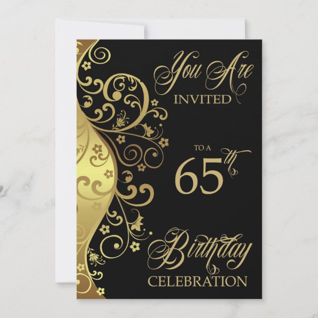 65º Convite Personalizado para Festas de aniversár (Frente)