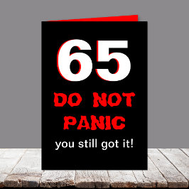 65.º Cartão de Aniversário Engraçado para Homens