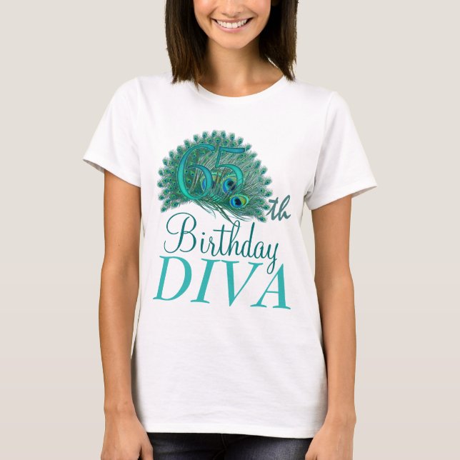 65th Camisas da diva do aniversário (Frente)