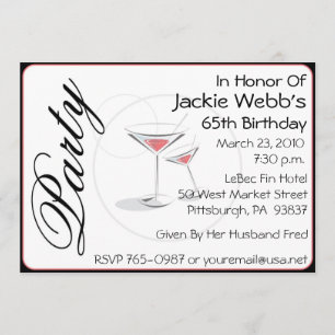 65th convite de aniversário personalizado