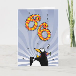 66.º Aniversário - Cartão Surpresa de Pinguim
