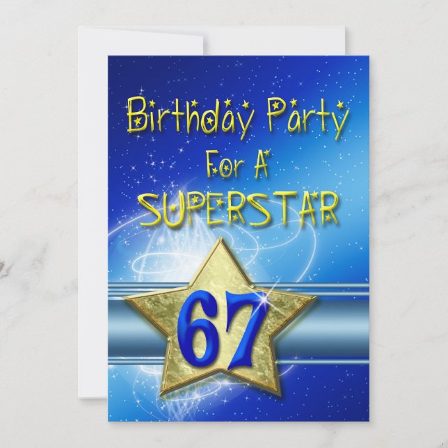 67º Convite de aniversário para uma Superstar. (Frente)