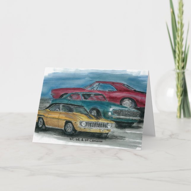 67, 68, cartão de 69 CAMAROS (Frente)