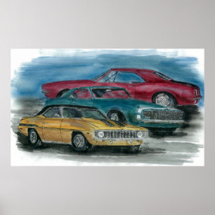 67, 68, impressão de 69 CAMAROS
