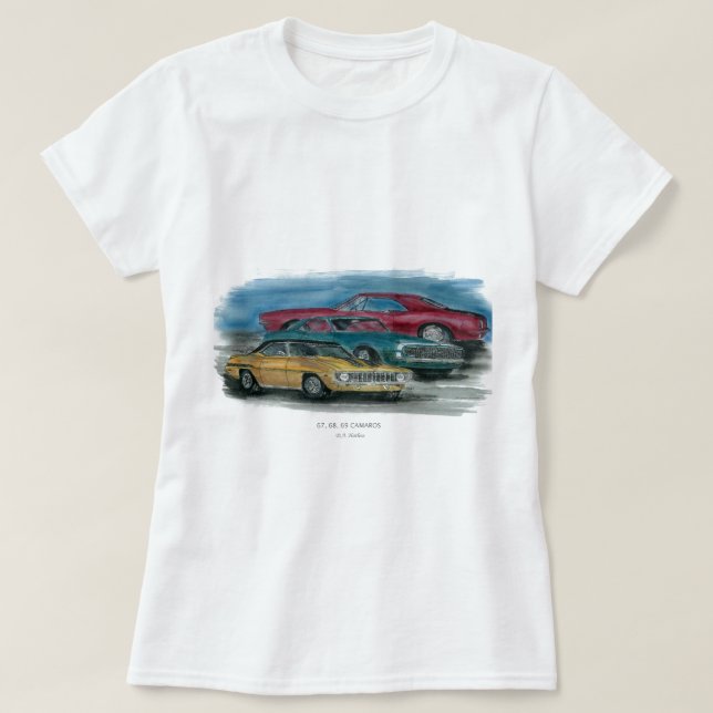 67, 68, t-shirt de 69 senhoras de Camaro (Frente do Design)