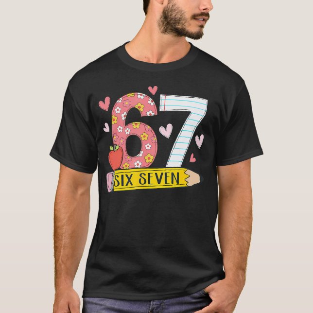 67 Camisa Para Professores 67 Meme Garotas Mulhere (Frente)