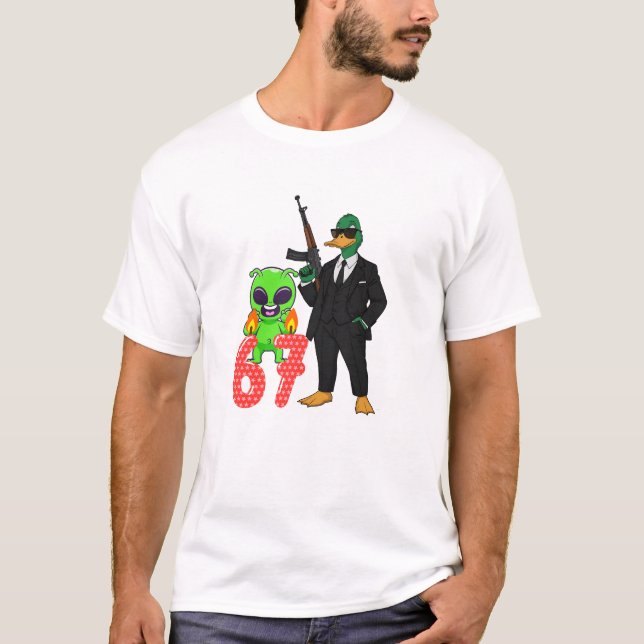 67 camiseta estilo pato camiseta  (Frente)