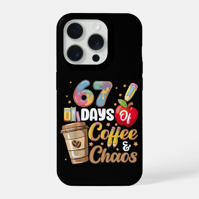 67 Days of Coffee & Chaos Funny Teacher Countdown (Verso)