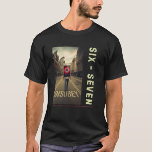 67 Meme Camiseta Six Seven Gíria Urbana Distópica