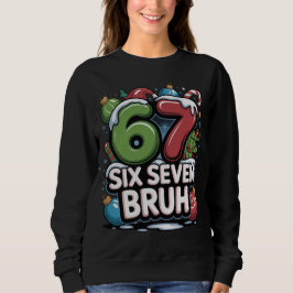 67 Six Seven Bruh Camiseta de Natal Divertida Pres
