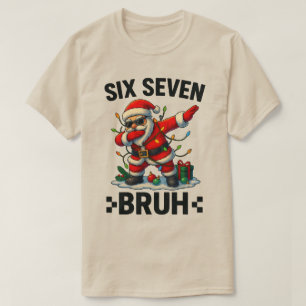 67 Six Seven Burh Santa Dabbing Camiseta de Natal