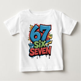 67 Six Seven Camiseta Gráfica Colorida de Pop Art 