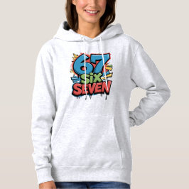 67 Six Seven Camiseta Gráfica Colorida de Pop Art 