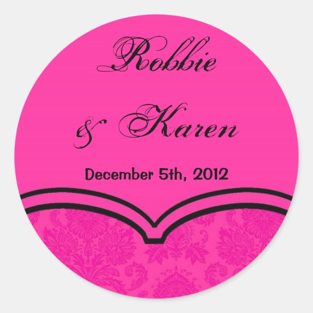 6 - 3" Favor Autocolantes Lace preto a preto quent (Frente)