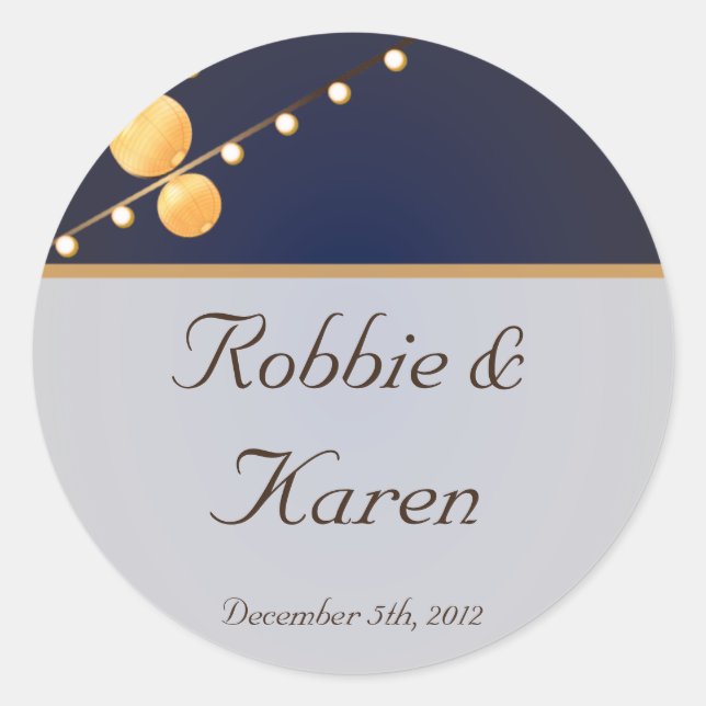 6 - 3" Favor Autocolantes Lanternas Modernas de Pa (Frente)