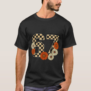 6 7 Camiseta Xadrez Retro Outono Meme Assombrado P