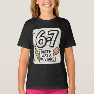 6–7 Matemática Foi um Erro – Camisa Escolar Engraç