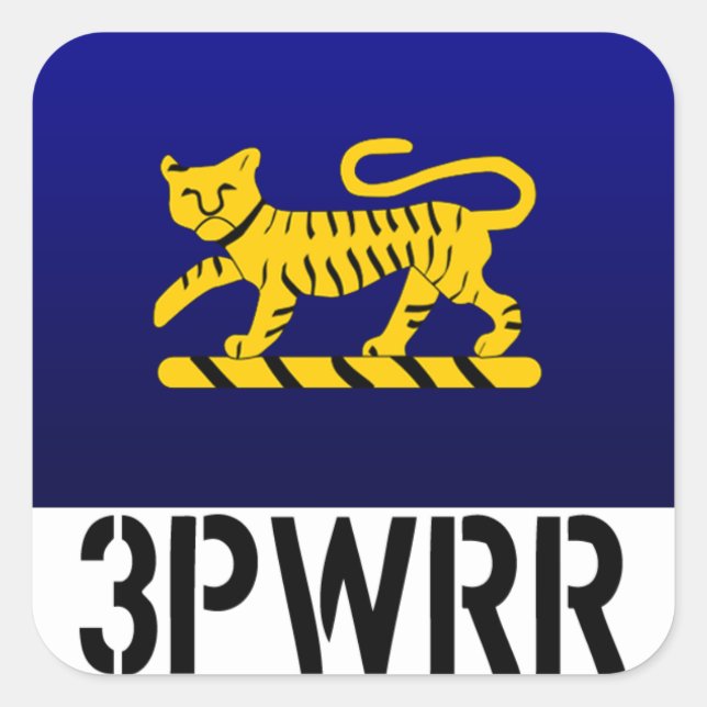 6 adesivos Tigre de 3 PWRR (Frente)