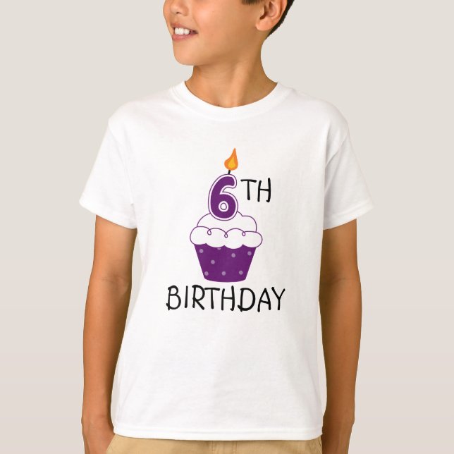 6 Birthday Kids T-Shirt (Frente)