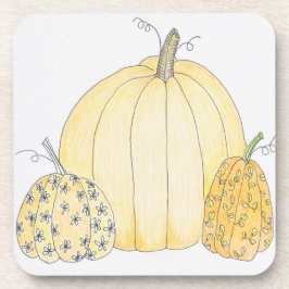 6 Cork Back Porta copos Pumpkin Trio