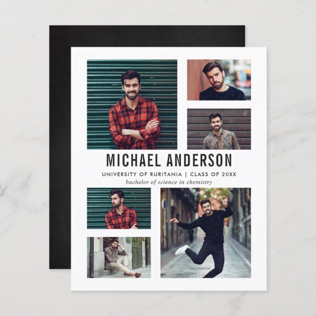 6 Festa de formatura do quadro de fotos (Frente/Verso)