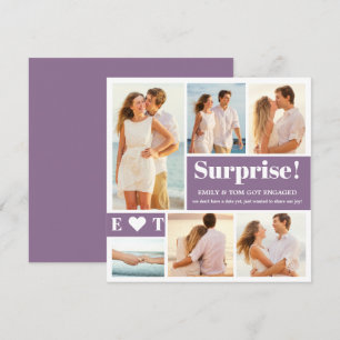 6 Fotos Anúncio de Noivado Roxo Empoeirado