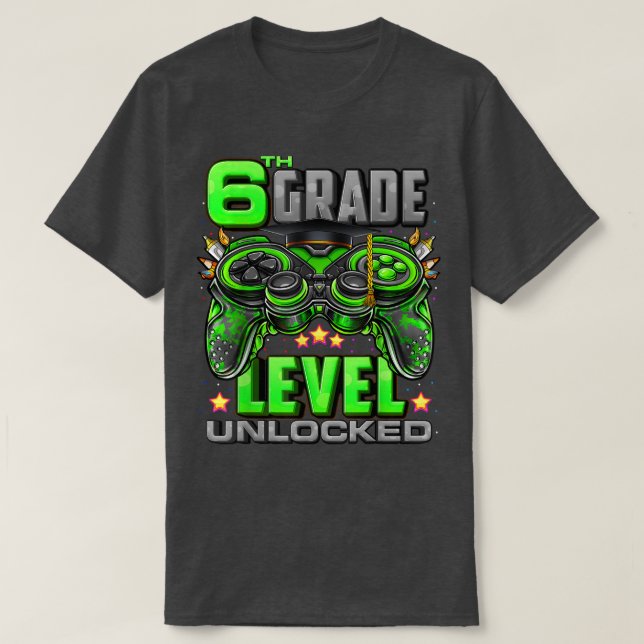 6 Nível De Camisa Desbloqueada De Volta Ao 6 Escol (Frente do Design)