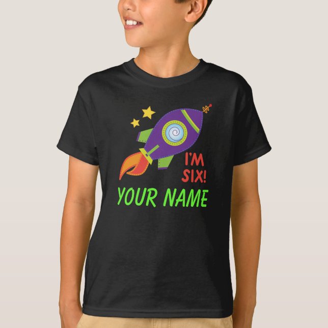 6a camiseta personalizada de Rocketship do (Frente)