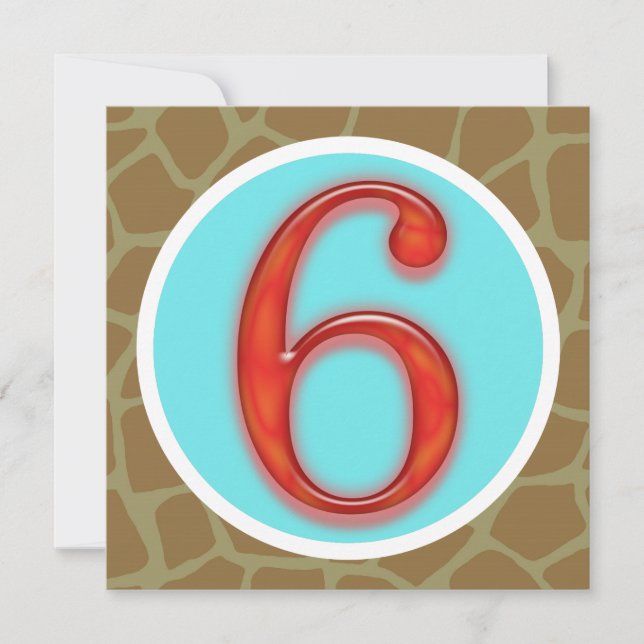 6o convite personalizado do aniversário (Frente)