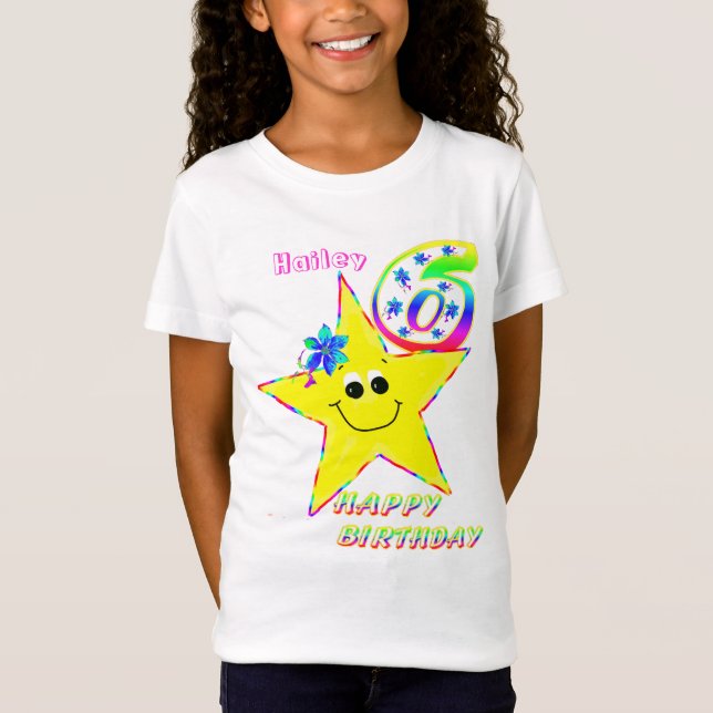 6o O aniversário Stars a camisa (Frente)