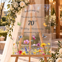 70º Aniversário de Casamento com Flores Silvestres