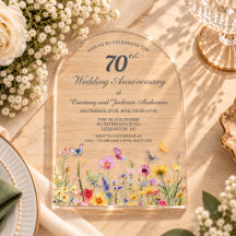 70º Aniversário de Casamento Platina com Flores Si