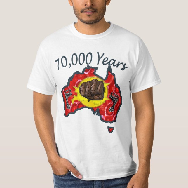 70 000 Anos T-shirt branca (Frente)
