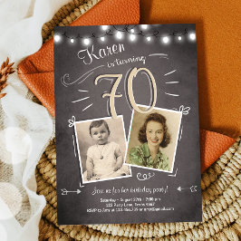 70 Aniversário Convite Vintage 70 Aniversário
