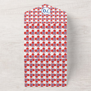 70 Aniversário do Coração Norueguês azul