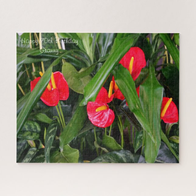 70 Aniversário vovó. Quebra-cabeça de serra (Horizontal)