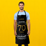 70 Birthday Black Legendny Dourada Engraçado<br><div class="desc">Um avental de CHURRASCO de Aniversário elegante e 70,  personalizado,  que é fácil de personalizar para aquela ocasião de festa de aniversário especial.</div>