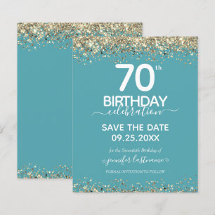 70 Birthday Salvar Convite de Orçamento de Data