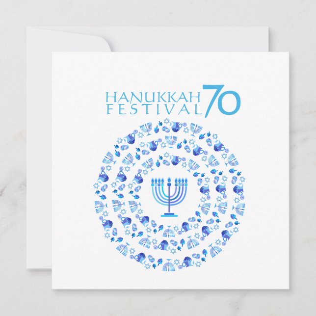 70 de Aniversário do Festival de Luzes Hanukkah (Frente)
